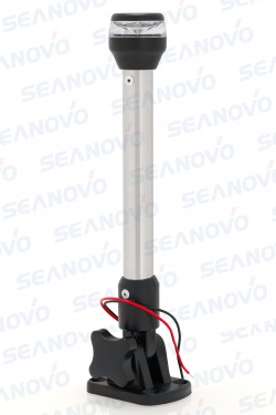 Огонь топовый складной на штанге высота 203,2 мм (8") LED белого цвета 360 градусов 10-30 вольт